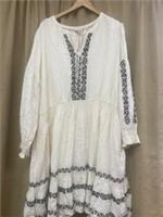 BNIB WOMENS FATFACE NATURAL DEVIN EMBROIDERED DRESS SIZE - 24 - CG C41