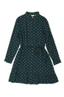 Fat Face Women's Shirt Dress Size 14 Green Floral Collared Button New - UK 14 Regular