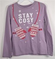 Fatface Girls Lilac Stay Cosy Mittens Long Sleeve T-Shirt Top Age 8-9 Years New