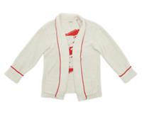 FatFace Women's Cardigan Size 10 Cream Shrimp Graphic Open Front Pockets New - 10 Regular