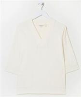 Fat Face Mia Ivory V-Neck T-Shirt - S Regular