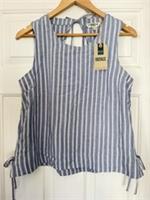 fatface new dara striped blue and white smock top uk 10 &pound;49.50 - 10 Regular