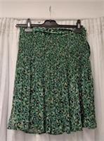 FatFace Kayleigh Floral Marks Pleated Skirt Size 6R Green Z#1011 - 6 Regular