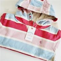 BNWT Fatface Girls Pink Grow Stripe Crew Sweatshirt Hoodie Age 7-8