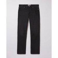 Mens Straight Washed Black Jeans