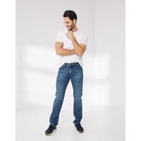 Mens Straight Stone Wash Jeans
