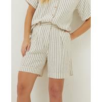 Linen Stripe Shorts