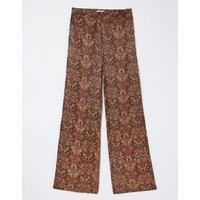 Art Floral Satin Printed Trousers