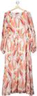 FatFace Multi-Colour Peony Painted Leaves Maxi Dress UK 12R