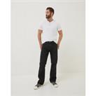 Mens Bootcut Washed Black Jeans
