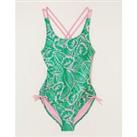 Tummy Control Tropical Leaves Swimsuit