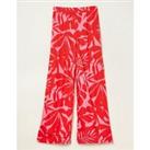 Ikat Leaves Palazzo Trousers