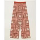 Scarf Print Palazzo Trousers