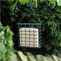 Green Wire Suet Block Wild Bird Feeder
