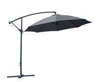 Premium Quality Banana Parasol - 2.7m Diameter in BLACK - Complete with all weather cover
