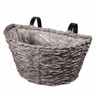 Hanging Rustic Wall Basket - All Weather Grey (35cm)