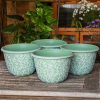 Pack of Four - Pastel Green Serenity Planters (30cm)