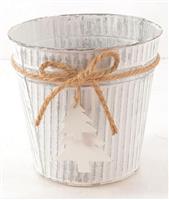 Large Metal House Plant Pot with Rope Detail