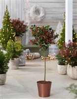 Medium Copper Plastic Plant Cover Pot - 14.5cm diameter