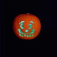 Halloween - Two Pumpkin Lights (Yellow & Green)
