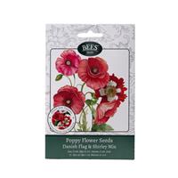 Danish Flag and Shirley Mix - Poppy Flower Seed Packet