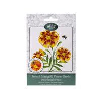 Dwarf Double Mix - French Marigold Flower Seed Packet