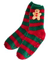 Gingerbread Socks Gift House with Chocobombs and Marshmallows