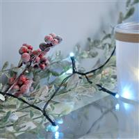 Christmas Lights - 25 White Led Lights - Battery Operated