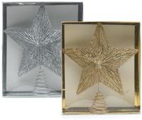 Christmas Tree Topper - Silver Glitter Star