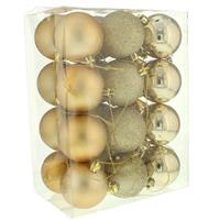 Christmas Tree Decorations - Champagne bauble selection - Pack of 24