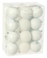 Christmas Tree Decorations - White bauble selection - Pack of 24