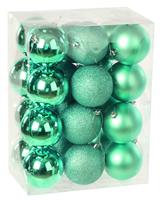 Christmas Tree Decorations - Blue bauble selection - Pack of 24