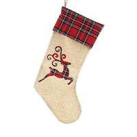 Christmas Stocking - Tartan Reindeer Stocking