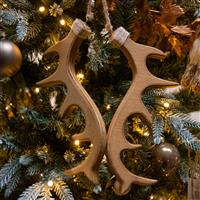 Christmas Tree Decorations - Rustic Reindeer Antler
