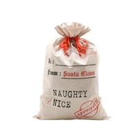 Naughty or Nice Hessian Christmas Present Sack