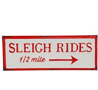 Christmas Home Decor - Sleigh Rides Christmas Sign