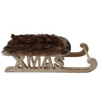 Christmas Table Decoration - Rustic Wooden Sleigh