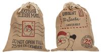Hessian 'Santa Mail' Christmas Present Sacks