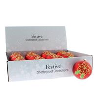 Christmas Tree Decoration - Poinsettia Design Bauble