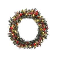 Prelit Tartan Wreath - Christmas Wreath