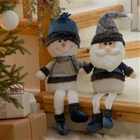 Christmas Decoration - Santa or Snowman Dangly Legs
