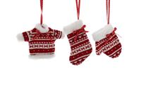 Christmas Tree Decorations - Scandi Outfit Decorations - Pack of 3