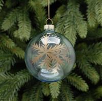 Christmas Tree Decoration - Snowflake Detail Bauble