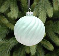 Christmas Tree Decorations - Mint Green & White Bauble