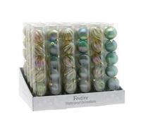 Christmas Tree Decorations - Iridescent Baubles - Pack of 6