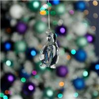 Clear Acrylic Penguin - Christmas Tree Decoration