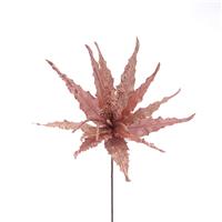 Rose Gold Pink Poinsettia Ornament - Christmas Decoration