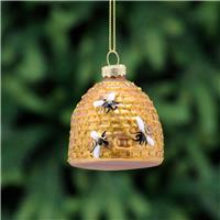 Glass Beehive Ornament - Christmas Tree Decoration