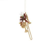 Pair of Gold Musical Instruments - Christmas Tree Decoration