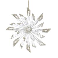 Clear and Bright Silver Starburst - Christmas Tree Decoration